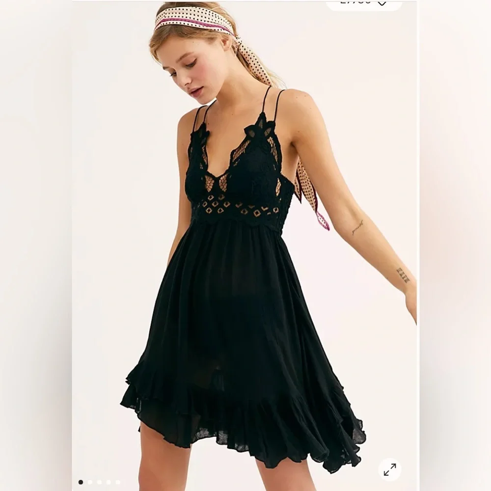 adella slip dress black Free People | Dresses | Free People One Size Small Euc Features the oh so Size:AU 22 global-composition-100% Silk Fitted Prom Red Long Maxi slip